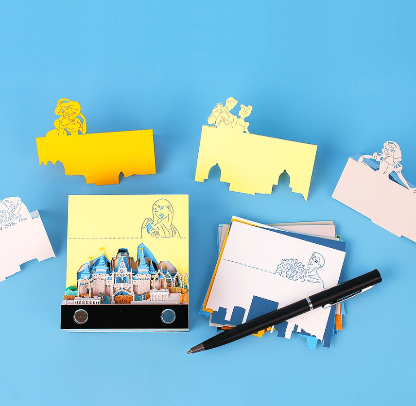 3D Fairytale Castle Notepad with Magic Light