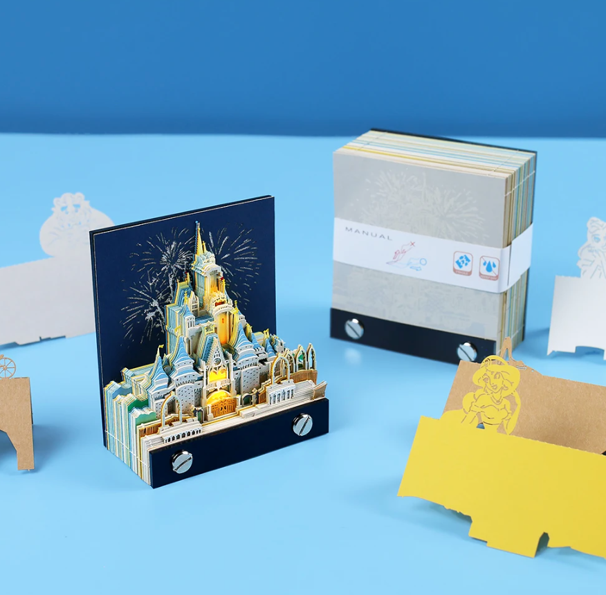 3D Fairytale Castle Notepad with Magic Light